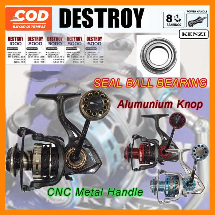 REEL PANCING POWER HANDLE KENZI DESTROY 1000 2000 3000 5000 6000 9 BB