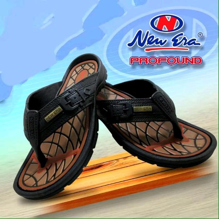Terbaru New Era 8036 Sandal Jepit Pria Karet Sendal Santai Full Karet Awet
