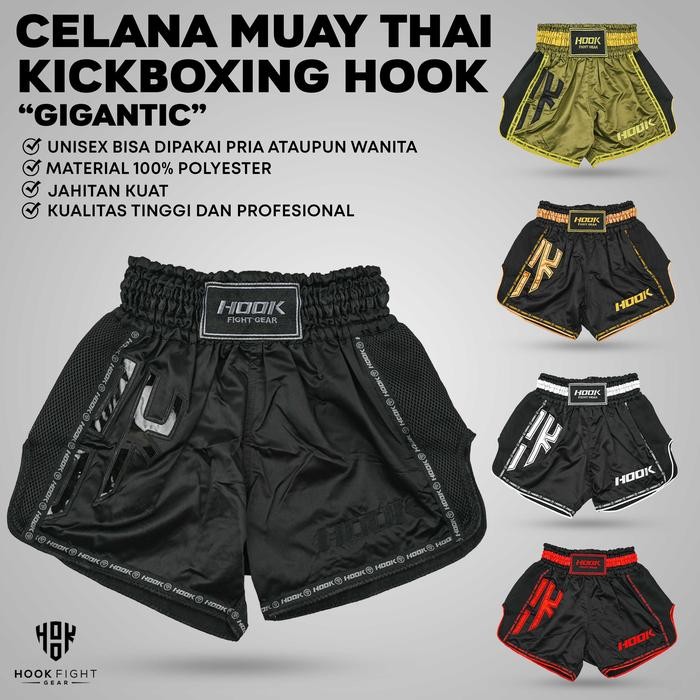 Celana Muay Thai Hook Muaythai Short Hook Celana Muay Thai Pants Kickboxing Hook Boxer Muaythai