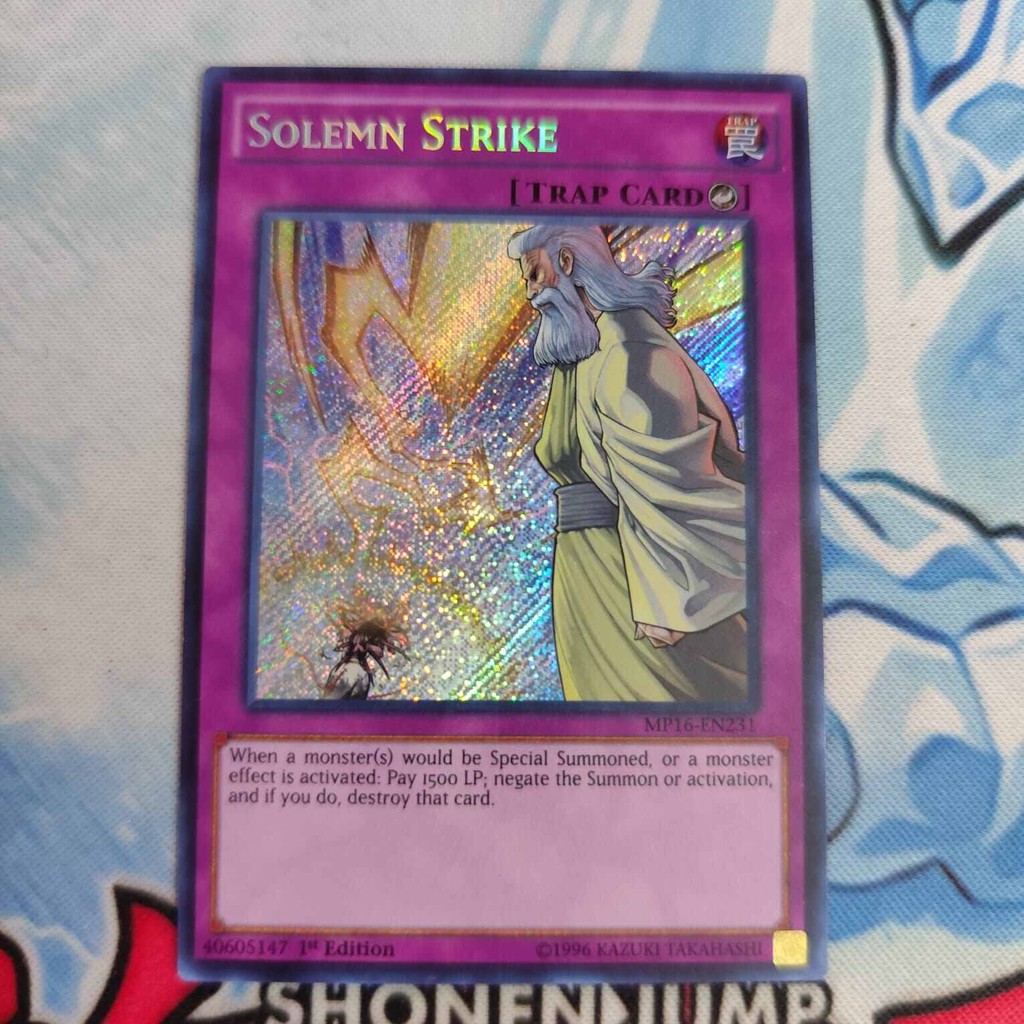 yugioh solemn strike MP16 secret rare  original