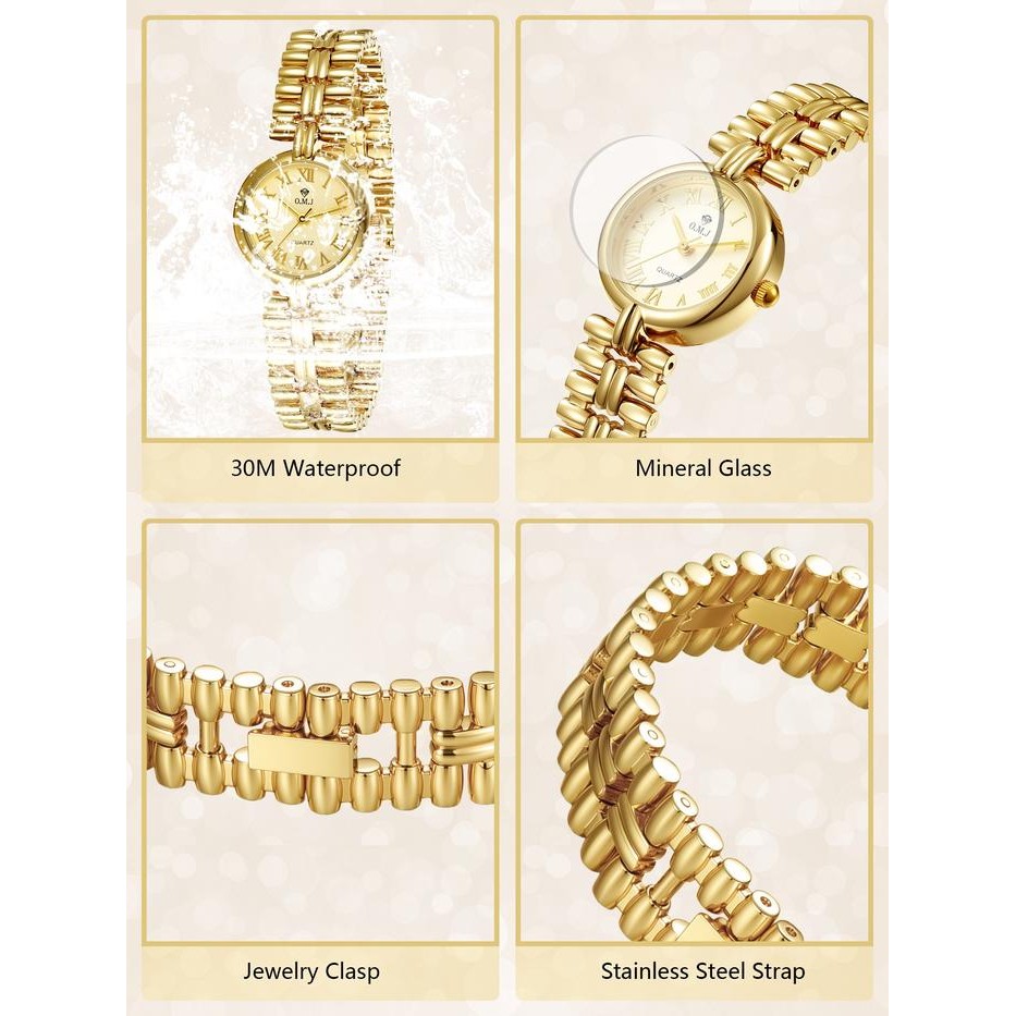O.M.J Jam Tangan Wanita Original Baja Anti Karat Strap Asli Seri G083 Watches