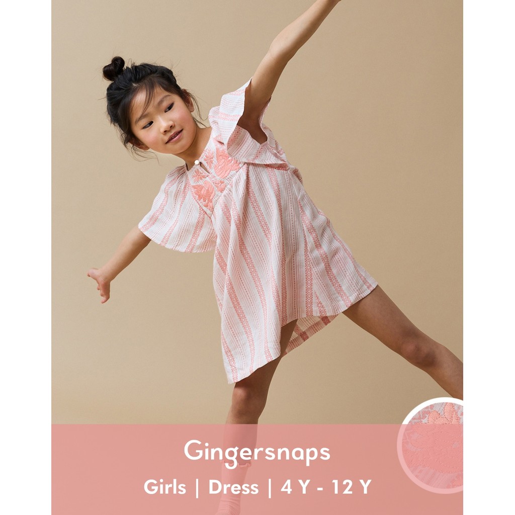 Gingersnaps Bohemian Trotter Dress Pink - Dress Anak Perempuan (Pink)