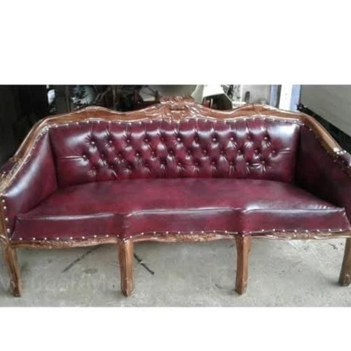 Sofa Jati Louis 3111+ Meja ( Mo) / Sofa Kayu Jati / Sofa Kayu Ukir / Kursi Tamu Kayu Jati / Sofa