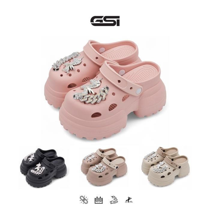 READY GSI ShoesSandal Wanita Sendal Baim Fuji Clog Sandal Karet EVA Rubber Tinggi Empuk Elastis dan