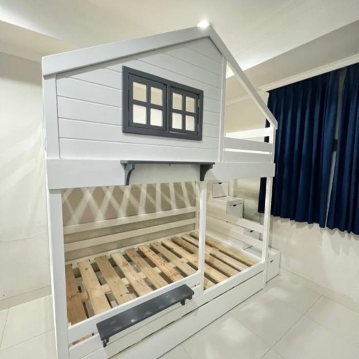 Bunkbed 2 Tingkat Ranjang Susun Tempat Tidur Anak Tingkat