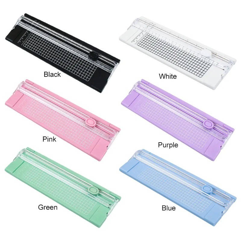 

A4 Bidirectional Cutting Paper Cutter with Pull-out Ruler Scrapbook Trimmer Lightweight Cutting