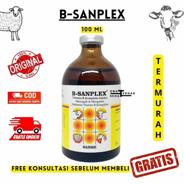 B Sanplex 100 Ml - Vitamin B Komplek Hewan Sanbe
