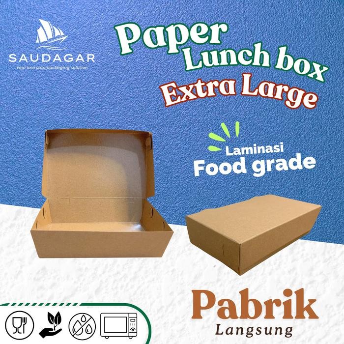 

Paper lunch box ukuran Extra Large per 100 pcs