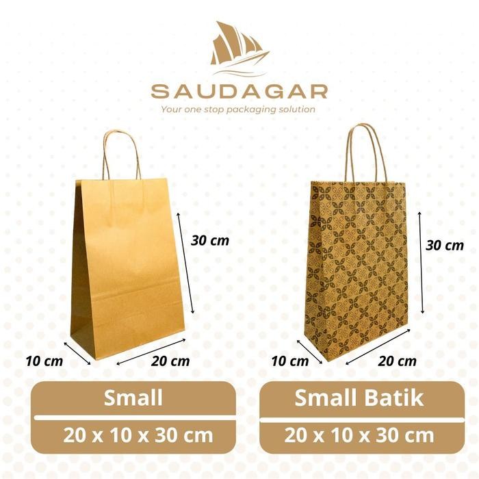 

Tas kertas belanja / shoping paper bag / kantong kertas Size SMALL