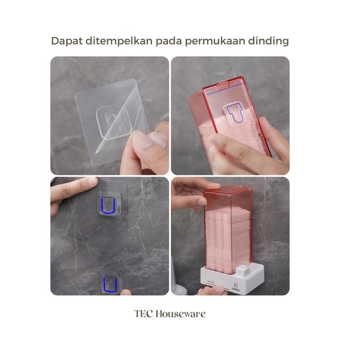 

TECKAPA Tempat Kapas Cotton Box Organiser Kosmetik Rak Mini Kapas Kotak Kapas Untuk Make Up