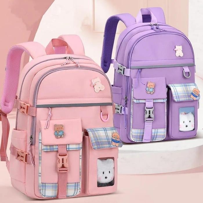 

Tas Ransel Mika Anak Perempuan School Model Terbaru Kapasitas Besar Bahan Kanvas Kedap Air Fashion