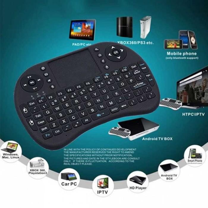 remot Keyboard Wireless dengan Touchpad/smart tv/android tv/indihome