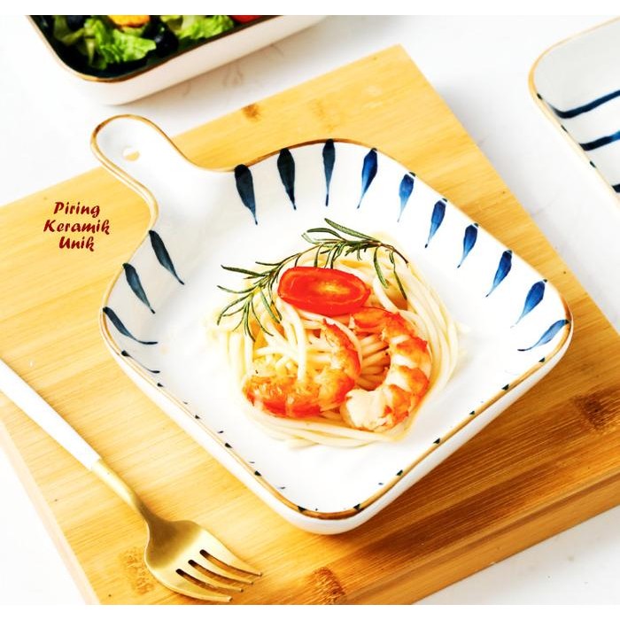 Piring Keramik Tempat Saji Unik Seperti Teflon Korea Japan Style