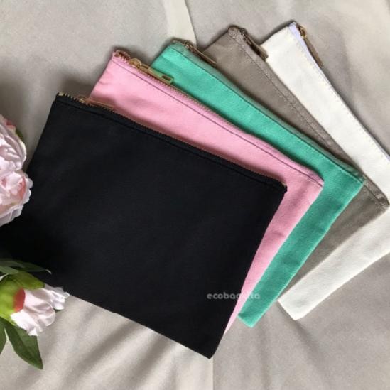 Pouch Canvas Custom Nama/Tulisan
