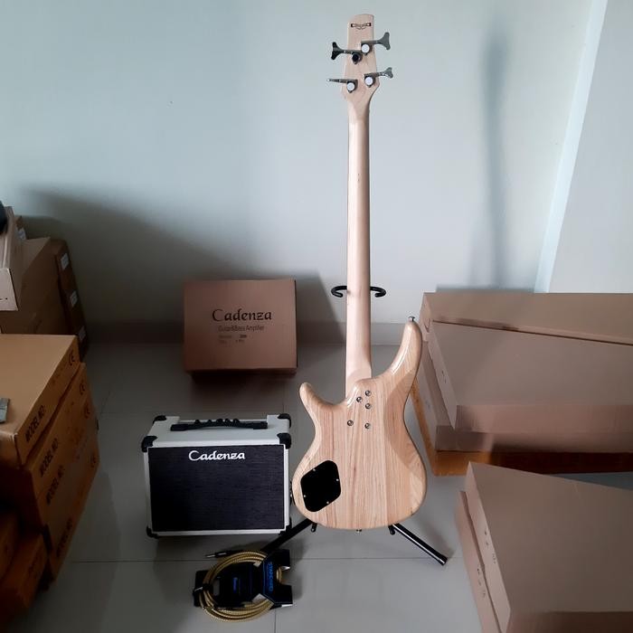 Bass ibanez SDGR 4 string natural plus ampli dan kabel jack new