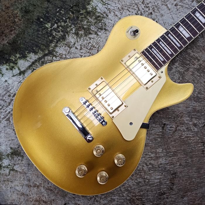 Gitar Elektrik Gibson Les Paul Gold Top custom cocok Rock Pop Goldtop