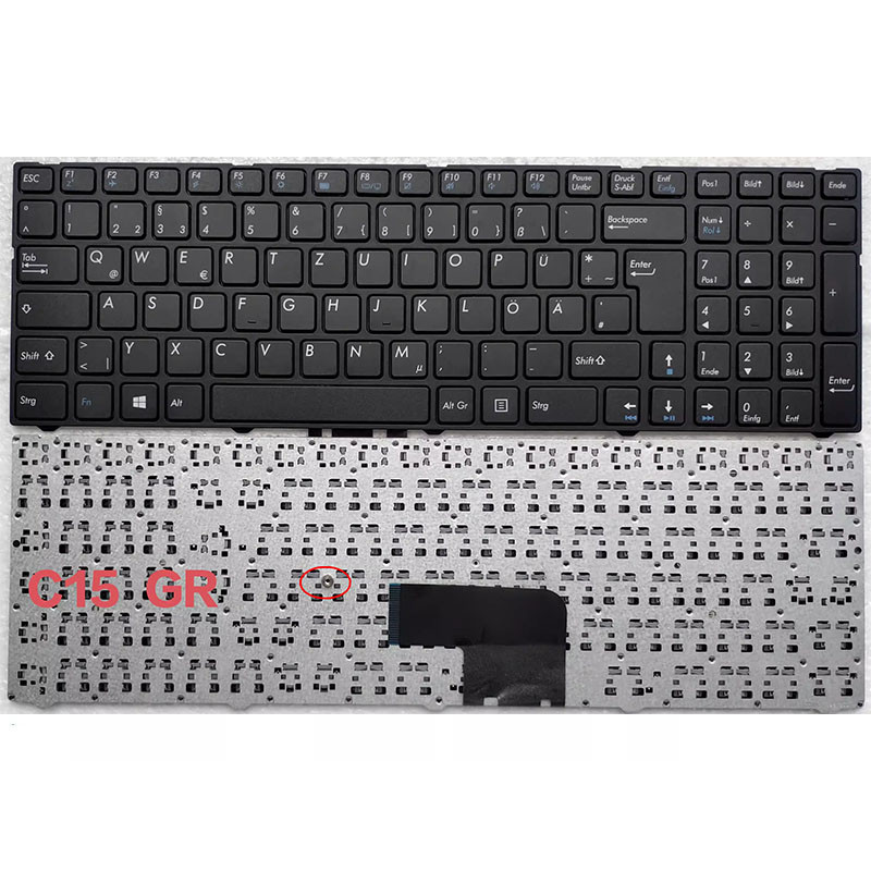 GR Keyboard For MEDION AKOYA P7653 MD61173 MD61088 MD61089 MD61190 MD61191 Black Color