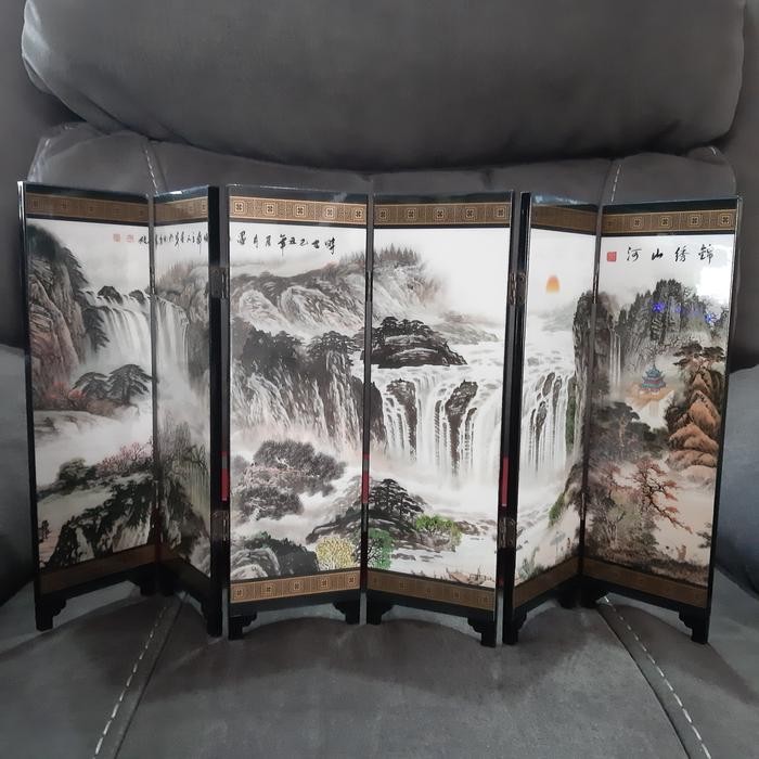 Mini Sketsel - Lukisan air terjun pemandangan - Hampers - Hadiah -