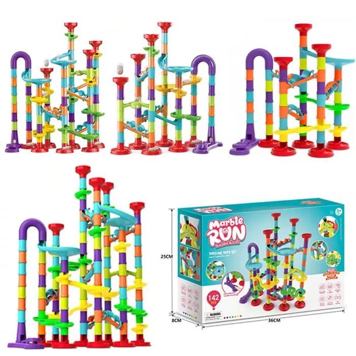 Mainan Edukasi Anak Marble Run Building Blocks