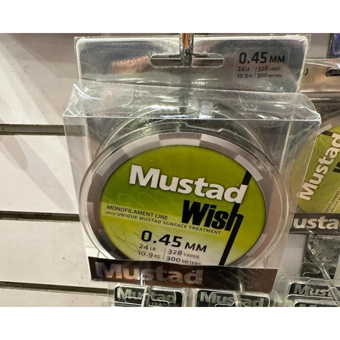 MUSTAD Senar Pancing WISH 300M Hijau Senar Monofilament Untuk Kolam dan Laut