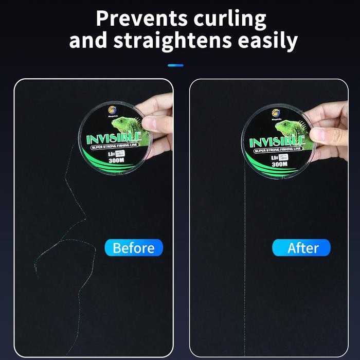 Senar Pancing Speckle Hijau 300m Senar Invisible Tali Pancing Nilon Mudah Tenggelam