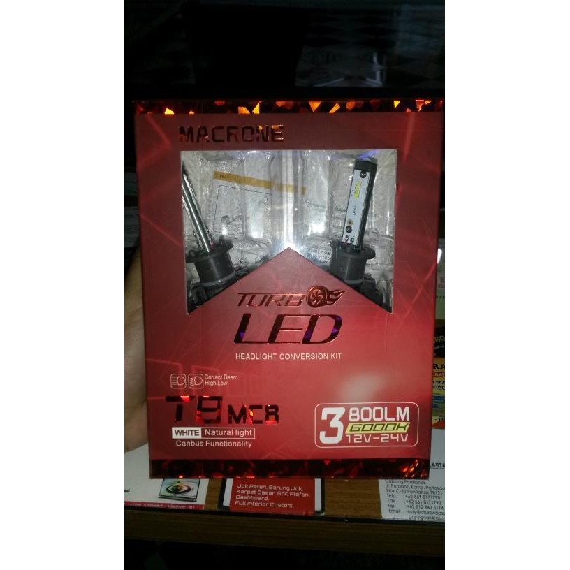 Macrone lampu turbo LED T8 MC8 *