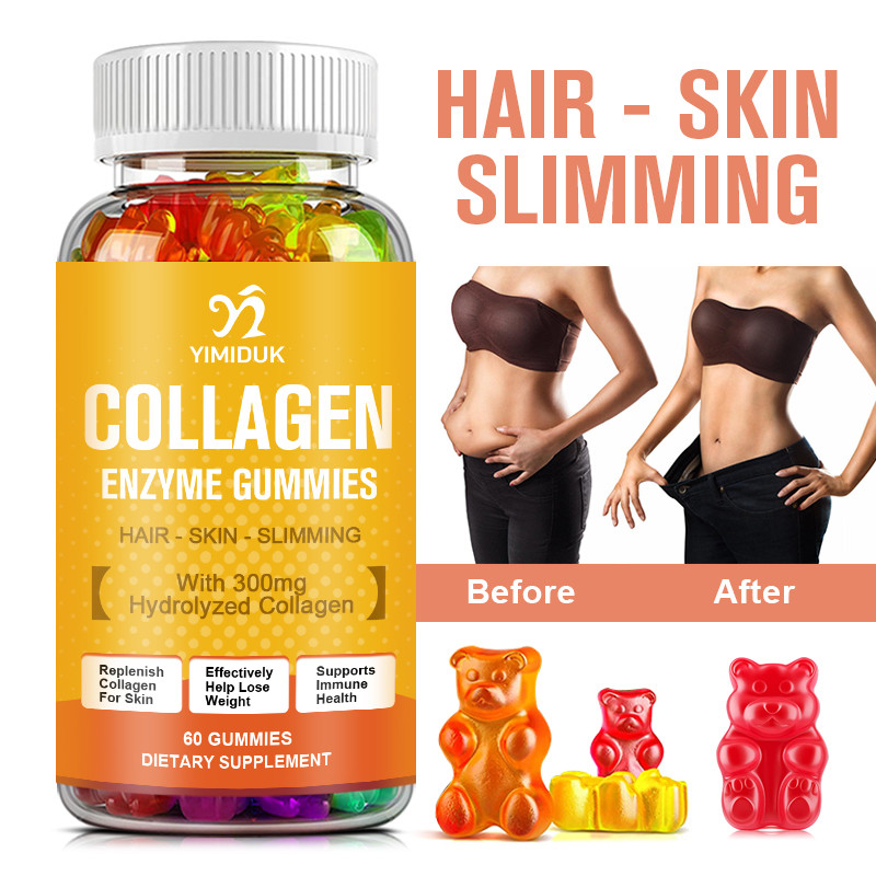 IMPORT Enzyme Collagen Gummies Fast Slimming Gummies Weight Loss Beauty Health Whitening Anti-aging