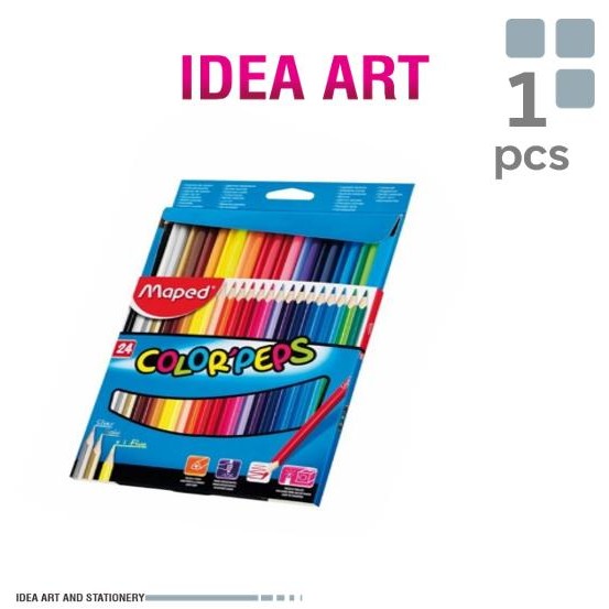 

Pensil Warna Maped 24 Cardboard Color Peps 24 Warna Silver Gold Fluo