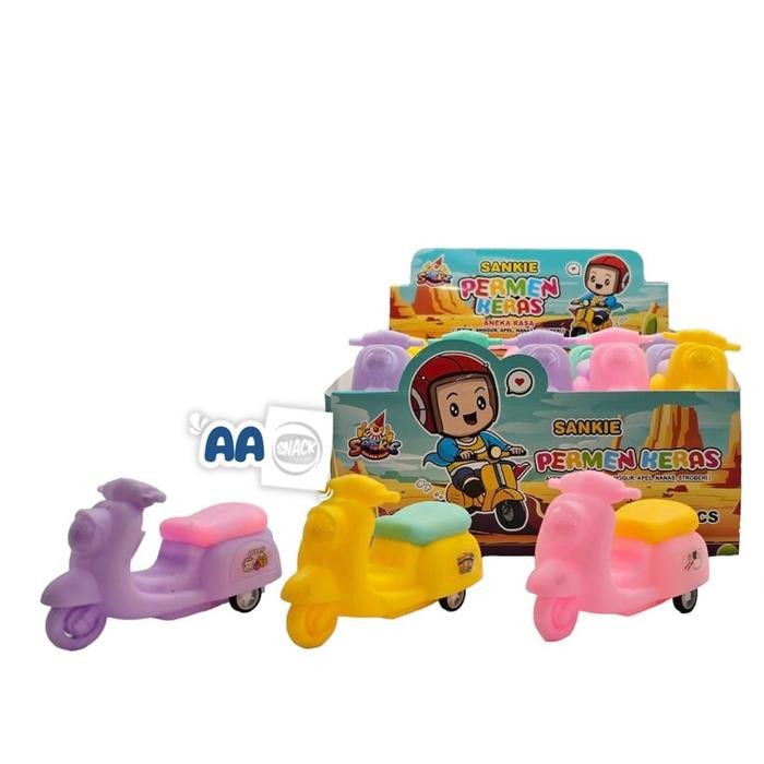 

New SANKIE PERMEN KERAS BENTUK SCOOTER ISI 20
