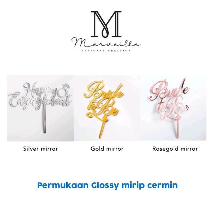 Happy Engagement Acrylic Cake Topper