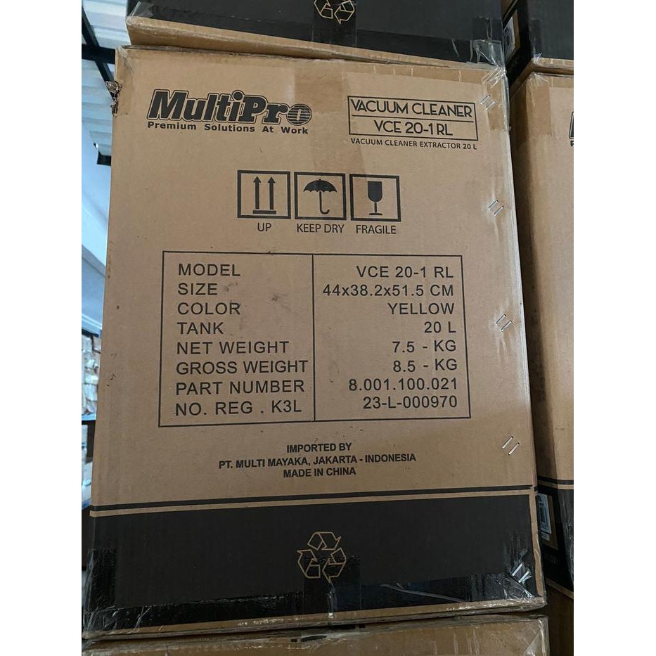 VACUUM CLEANER EXTRACTOR VCE 20 1RL VACUM 20 LITER VCE20-1RL MULTIPRO