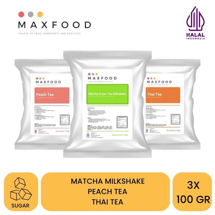 

COMBO BUBUK MINUMAN 5 - Matcha Milkshake , Peach Tea , Thai Tea