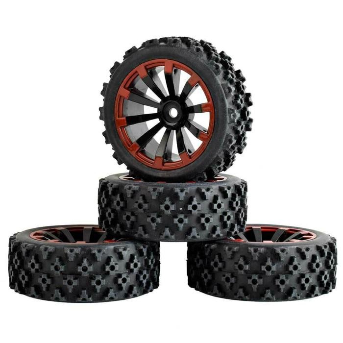 1pcs velg + ban offroad rally RC 1/10 1/12 vrx HSP LRP kyoso tamiya
