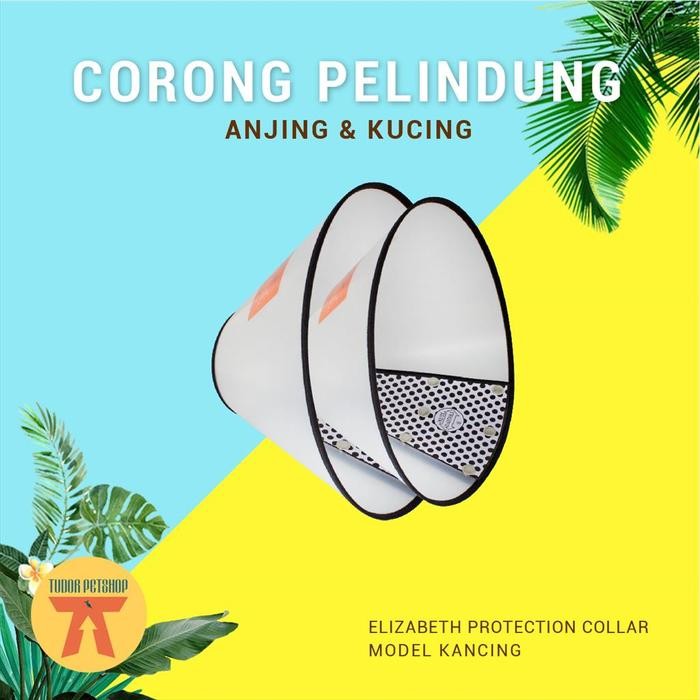 Corong Pelindung Anjing Kucing Elizabeth Protection Collar / Kancing