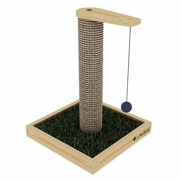 cat scratcher garukan kucing dengan media tanam catnip
