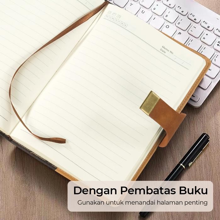 

Terlaris- Buku Agenda Catatan Kerja Binder Jurnal Harian Notebook Klasik Lock A5