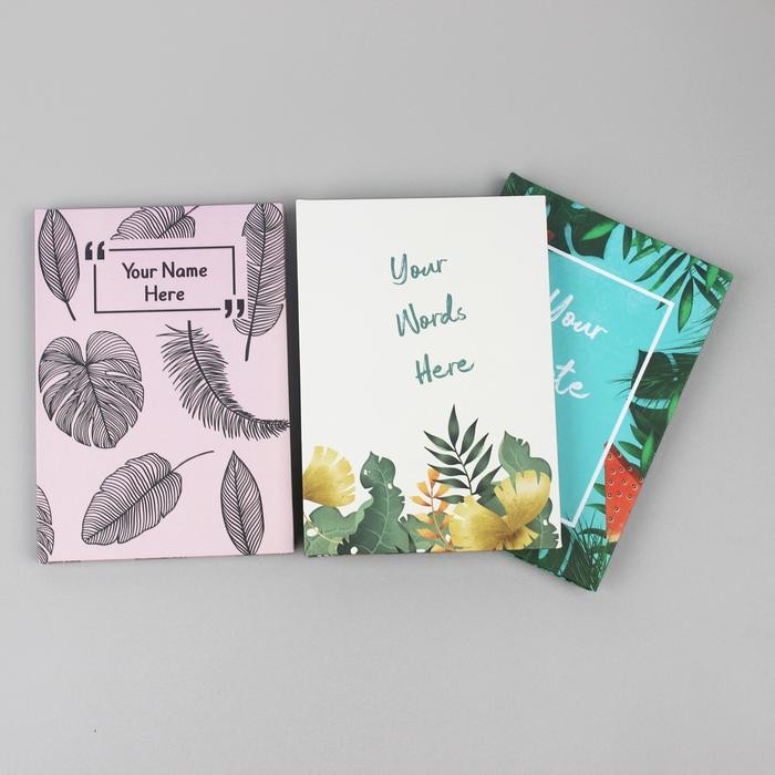 

Terlaris- Notebook #Tropical Quote/ Custom/ Planner Dotted/ Grid/ Journal