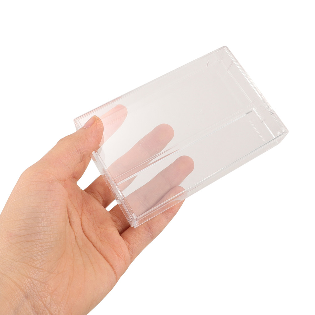5pcs Vintage Cassette Tape Case Empty Audio Cassette Storage Box Clear Music Cassette Holder Plastic