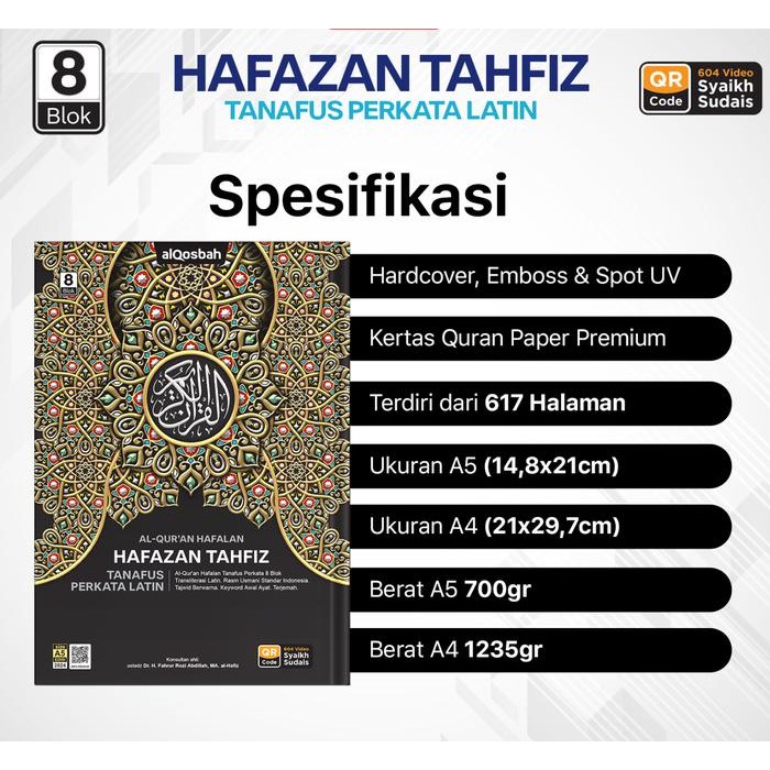 

Promo Al Quran Hafazan Tanafus Tahfizperkata Latin 8 Blok Ukuran A5 (Sedang) Al-Qur'An Alquran