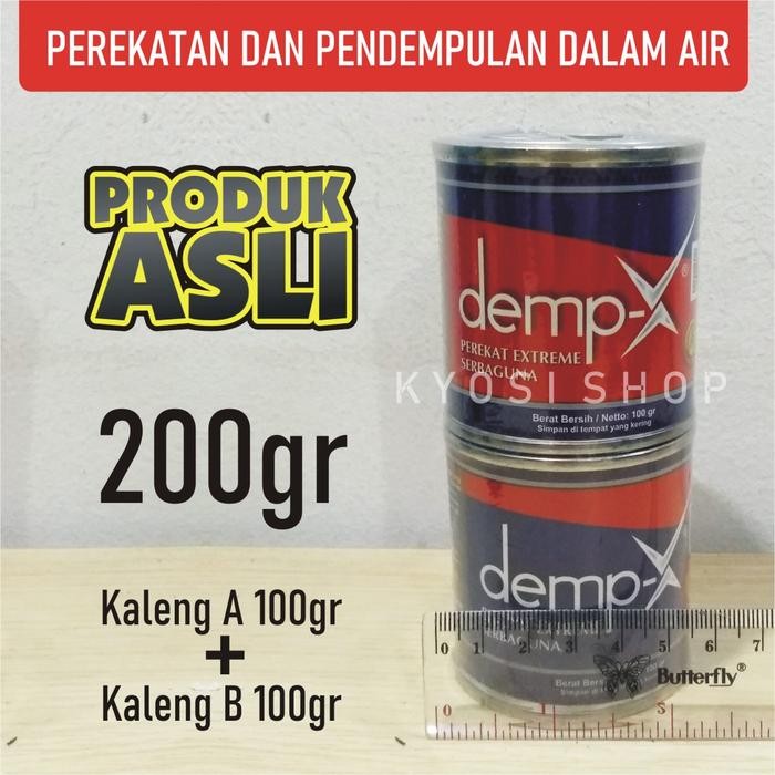 

Lem Perekat Extreme Serbaguna DEMPX 200gr Kering dan Basah Dalam Air