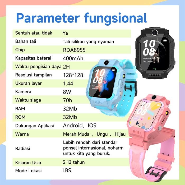

Free shoppingCODHancdon Smart Watch Air Jam tangan anak telepon anak Gps Digital Smartwatch anak