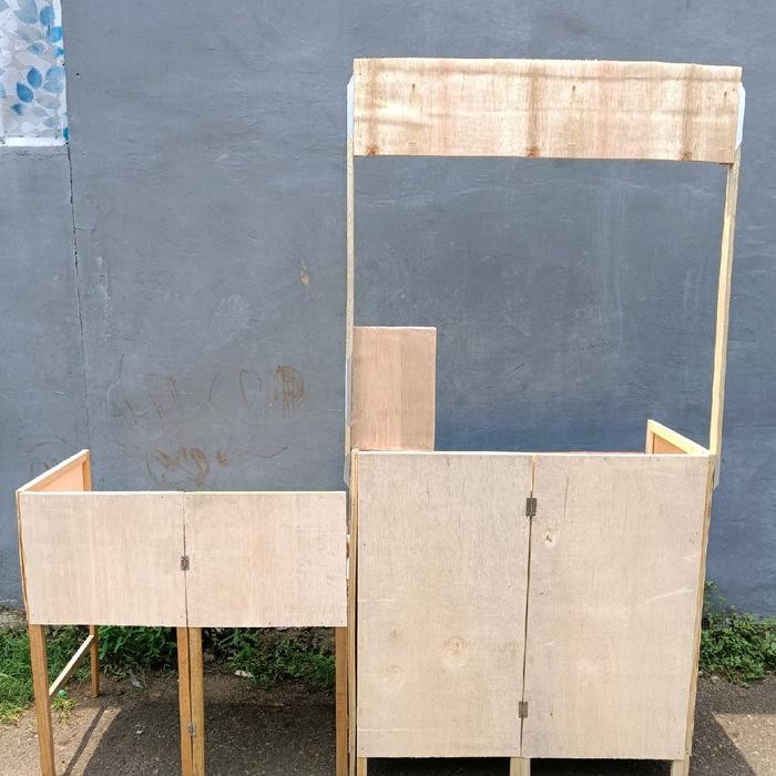 Paket Booth Portabel & Meja Kompor 2 Tungku (Bahan Kayu), Furniture, Meja Dagang, Meja Lipat, Meja