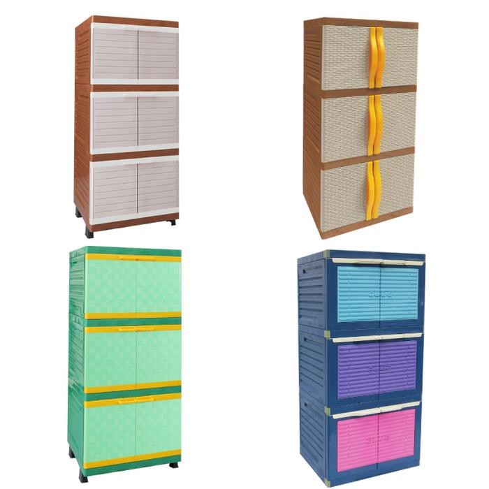 Lemari Plastik Murah Club Ni My 4 Susun Motif Nimalis