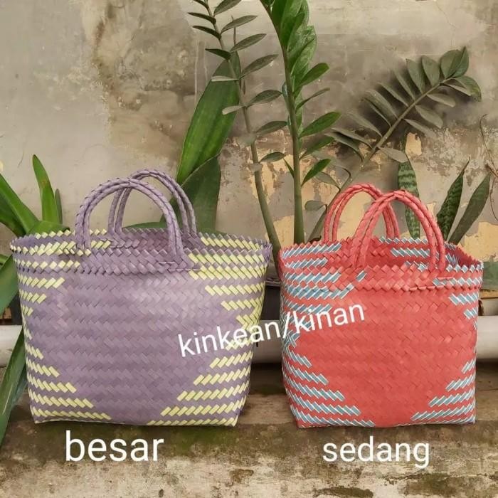 (Expert) Tas Anyaman Plastik / Tas Serbaguna / Tas Keranjang Belanja (SEDANG)