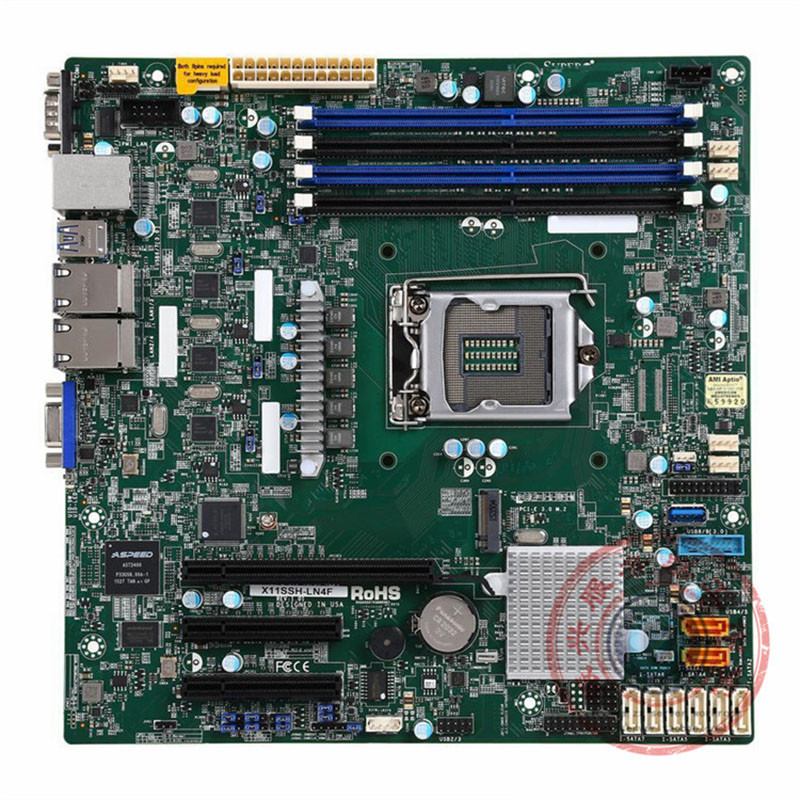 Original Server Motherboard For Supermicro X11SSH-LN4F 1151 IPMI NAS C236 Good Quality