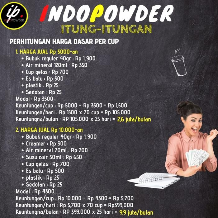 

Indopowder - Bubuk Minuman Coklat Malt 1Kg Untuk Cafe, Waralaba, Resto Dan Usaha Kekinian