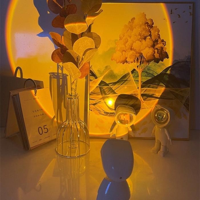 (Expert) Lampu tidur/Lampu Sunset / Sunset Lamp/360sunset Projector