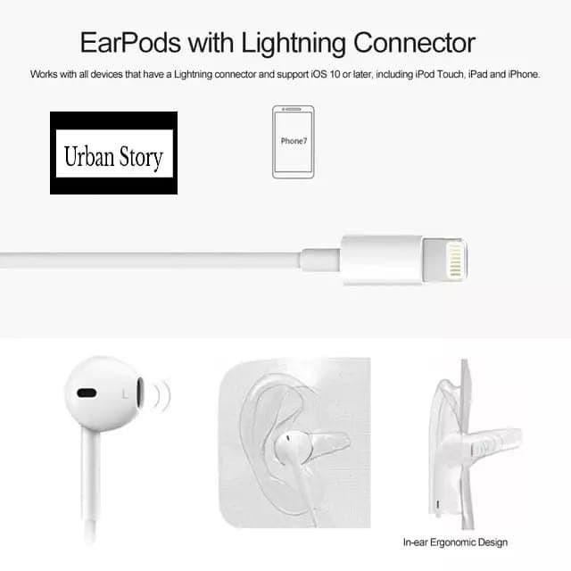 [Expret] ORIGINAL HEADSET EARPHONE HANDSFREE IPHONE 7 8 PLUS X XR XS MAX