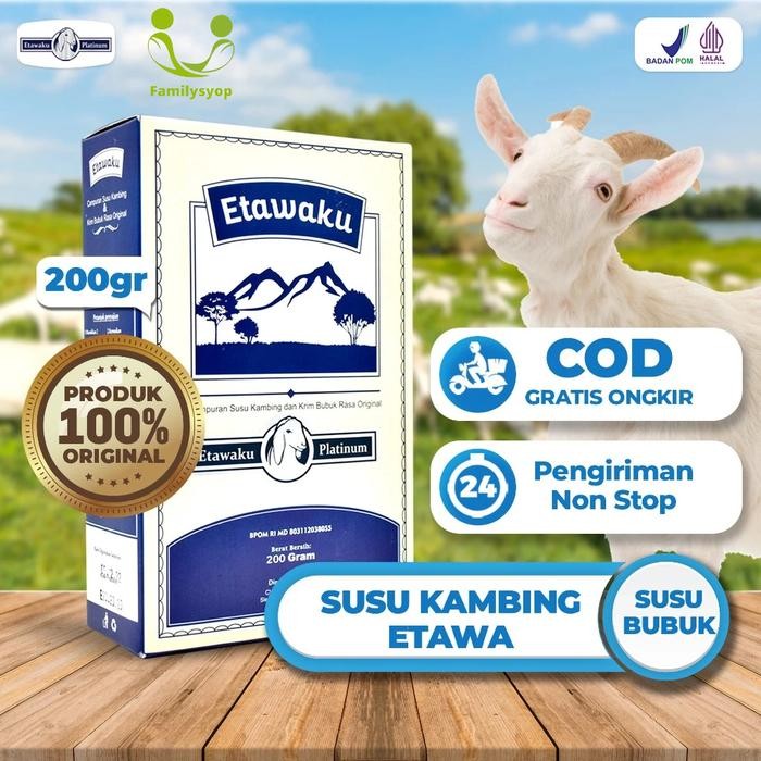 

(Expert) SUSU ETAWAKU PLATINUM OFFICIAL - SUSU KAMBING ETAWA MURNI HALAL - BUBUK KRIMER NABATI ATASI