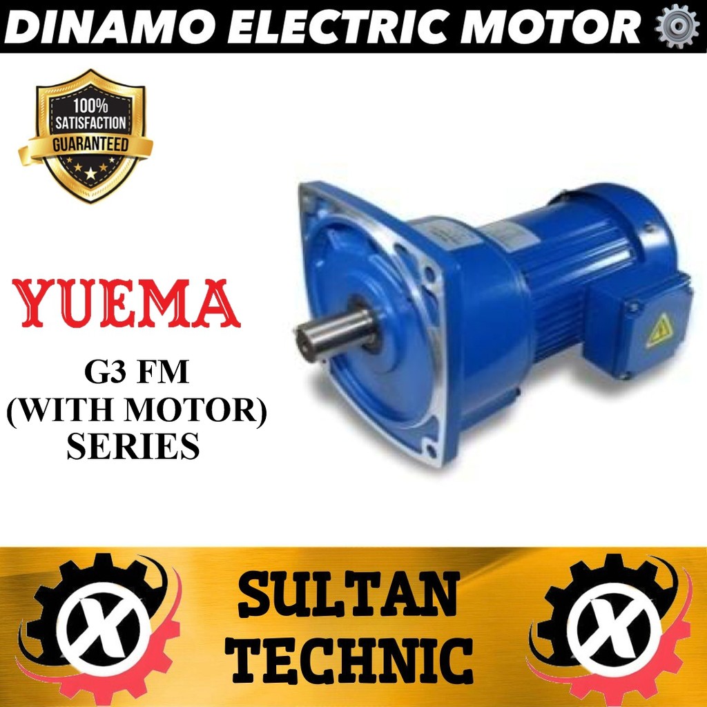 

GEAR BOX HELICAL YUEMA G3FM 1,1KW 1,5HP 1100W as 32 RATIO 5, 10, 15, 20, 25 WITH MOTOR